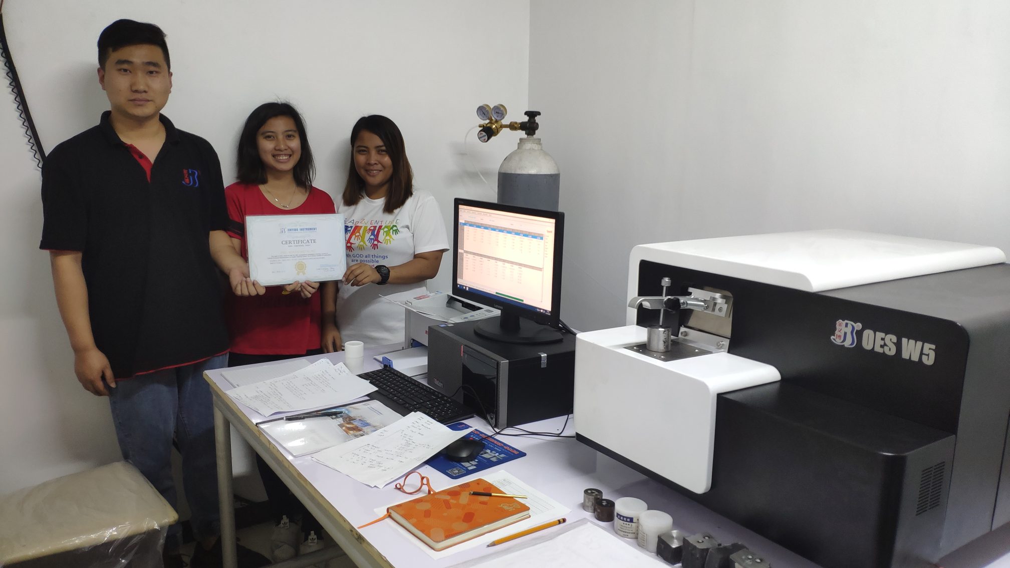 Espectrômetro de leitura direta W5 para aço carbono ASTM 1045, ASTM 1060, Q235, Q275